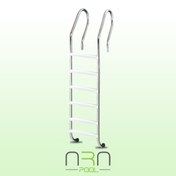 تصویر نردبان استخری کلاب با کف پله پلاستیک 6 پله 