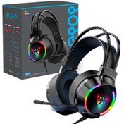 تصویر هدست گیمینگ با سیم مدل G606 USB 7.1 