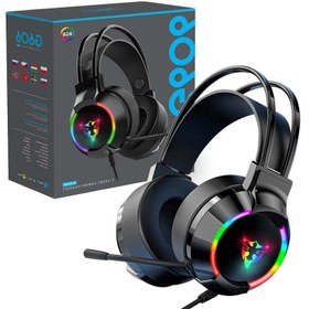 تصویر هدست گیمینگ با سیم مدل G606 USB 7.1 