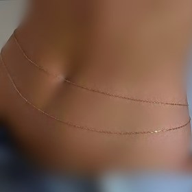 تصویر زنجیر شکم - طلایی / s/xs 