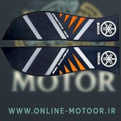 تصویر کف پایی موتورسیکلت مدل YMHAEROX22 مناسب برای یاماها آیروکس مجموعه 2 عددی (رنگ نارنجی) 