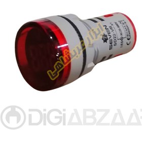 تصویر سیگنال ولت متر گرد قرمز قطر20 