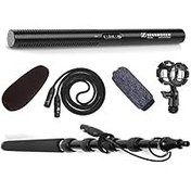 تصویر کیت کامل میکروفون ویدئویی ، سینمایی و پخش اسلحه Sennheiser MKE 600 با LyxPro Boompole ، Shockmount ، بسته شیشه جلو اتومبیل Sennheiser MKE 600 Video, Cinema and Broadcasting Shotgun Microphone Complete Kit with LyxPro Boompole, Shockmount, Windscreen Bundle