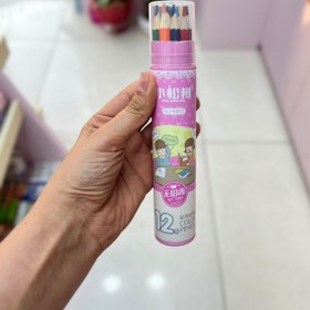 تصویر مداد رنگی 12 تایی مدل HJ-6824 