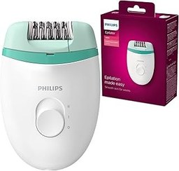 تصویر Philips Satinelle Essential Essential ، Corded ، Compact Hairs ، Bre224/00 White & Green Philips Satinelle Essential Epilator, Corded, Compact Hair Removal, BRE224/00 White &amp; Green