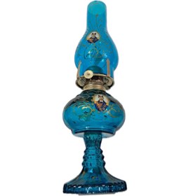 تصویر چراغ نفتی شاه عباسی فیروزه ای 