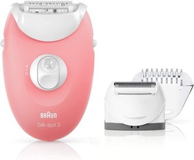 تصویر اپیلیدی براون سری 3 SE 3-440 Braun silk epil 3 3-440 epilator for legs and body, including shaving attachment