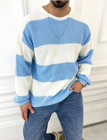 تصویر بافت و پلیور مردانه آبی | KAZAK2978 elkumoda 