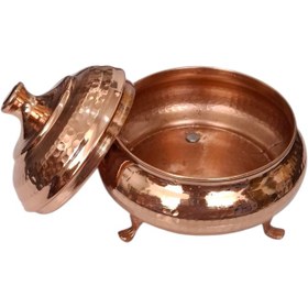 تصویر قندان سه پایه مسی 