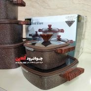 تصویر سرویس قابلمه گرانیتی زیو مدل 7170 ظرفیت ۱۰ پارچه 