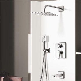 تصویر ست شیرآلات حمام توکار البرز روز مدل ونتو AlborzRooz Concealed Bath Faucet, Vento