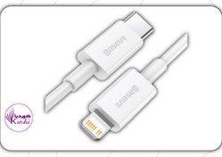 تصویر کابل پاوربانکی تایپ سی به لایتنینگ بیسوس فست شارژر 0.25 متری مدل CATLYS-02 با توان 20 وات Baseus Superior Series Fast Charging Data Cable CATLYS-02