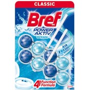 تصویر قرص بوگیر توالت فرنگی برفBREF توپی رایحه نسیم اقیانوس ( بسته 8 عددی) Snow BREF Toilet Deodorant Tablets Ocean Breeze Scent (Pack of 8)