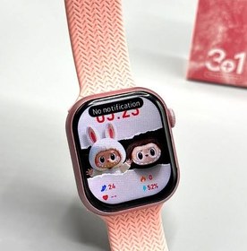 تصویر ساعت هوشمند صورتی دخترانه مینی keqewer kw 38 mm Keqewer 38 mm pink watch