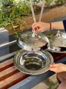 تصویر ظروف مغربی سایز متوسط مدل درب دار استیل 