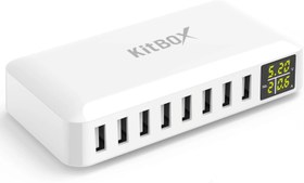 تصویر شارژر چند پورت سامسونگ ۶۰ وات با نمایشگر LED و شارژ سریع QC3.0 