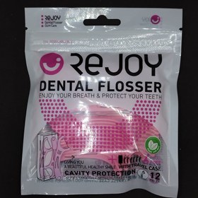 تصویر نخ دندان کمانی نعنایی خلال دندان قابدار 18عددی ریجوی ا Rejoy Dental Flosser 18Pieces Rejoy Dental Flosser 18Pieces