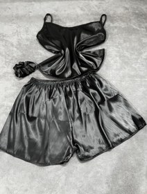 تصویر تاپ و شورتک ساتن 