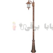 تصویر چراغ تکشاخه حیاطی و پارکی تکشیدفام مدل ویکتوریا کمرباریک کد 91200-15-8211 