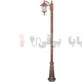 تصویر چراغ تکشاخه حیاطی و پارکی تکشیدفام مدل ویکتوریا کمرباریک کد 91200-15-8211 