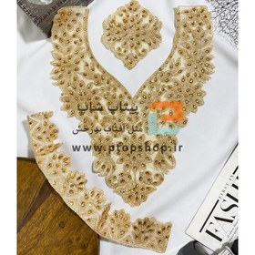 تصویر ست پنل ارگانزای پر نگین 