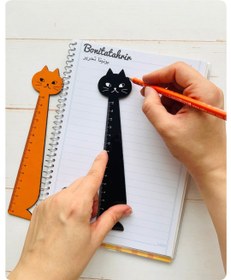 تصویر خط کش طرح گربه 