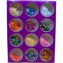 تصویر پلی ژل ناخن نگین باگتی ۱۲ عددی رنگی 