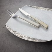 تصویر کارد و چنگال میوه خوری مدل اکلیلی 