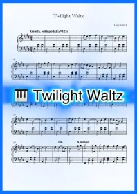 تصویر نت پیانو Cory Gabel - Twilight Waltz همراه با اجرای نت 