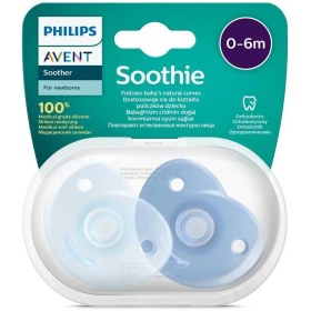 تصویر پستانک اورجینال فیلیپس اونت 0 تا 6 ماه آبی کد SCF099/21 Original Philips Avent Pacifier 0-6 months blue code SCF099/21