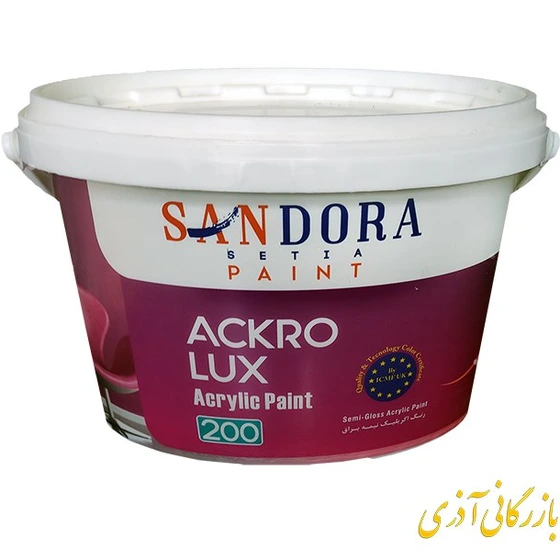 خرید و قیمت رنگ اکریلیک نیمه براق (اکرولوکس) ساندورا کد 200 دبه (9 ...