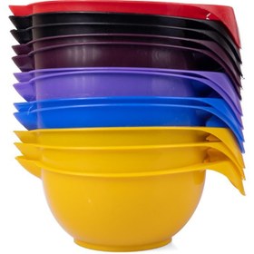 تصویر کاسه رنگ مو دسته دار بزرگ سایز مدیوم متوسط Hair color bowl with large handle, medium size 