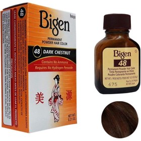 تصویر رنگ موی پودری بیگن شماره ۴۸ بلوطی تیره 