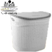 تصویر سبد لباس گرند دربدار متوسط بانیس - طوسی 