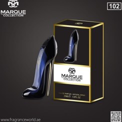 تصویر عطر ادوپرفیوم زنانه مارکویی کالکشن کد ۱۰۲ رایحه گودگرل حجم ۲۵ میل 