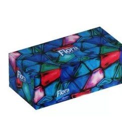 تصویر دستمال کاغذی 150 برگ فلورا طرح یخ Flora 150 Paper Tissues