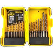 تصویر مته فلز و الماسه کنزاکس مدل KDB-120 مجموعه 20 عددی (قسطی با چک و بدون چک) 