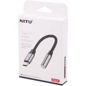 تصویر تبدیل Nitu NX016 Type-C to AUX 10cm Nitu NX016 Type-C to AUX Adapter