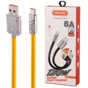 تصویر کابل تایپ سی فست شارژ Firstyou FY-001 6A 120W 1m Firstyou FY-001 6A 120W 1m TYPE-C CHARGING CABLE