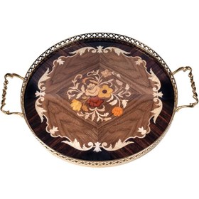 تصویر سینی چوبی معرق کد CO43 
