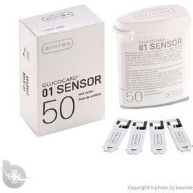 تصویر نوار تست قند گلوکوکارد 01 (بسته 50 عددی) ا glucocard 01 sensor test strips 50 glucocard 01 sensor test strips 50