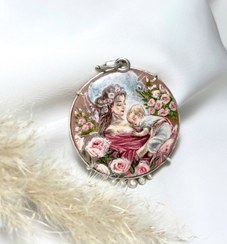 تصویر سنجاق سینه نقره مادر 