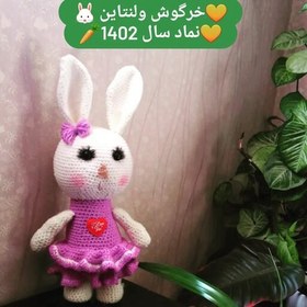 تصویر خرگوش ولنتاین چشم شهلایی و نماد 402 