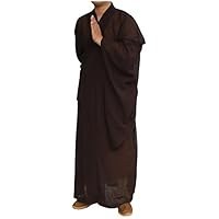 تصویر لباس شائولین کونگ فو بلند ZooBoo مناسب برای آقایان و بانوان ZooBoo Shaolin Unisex Monk Kung fu Robe Costume Long Gown Meditation Suit