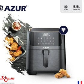 تصویر سرخ کن بدون روغن آزور مدل AZ-414AF با توان 1800 وات و ظرفیت 5.5 لیتر - دارای پنل لمسی و اتصال WiFi Azor oil-free fryer model AZ-414AF with 1800 W power and 5.5 liter capacity - with touch panel and WiFi connection