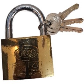 تصویر قفل آویز BS سه کلید 