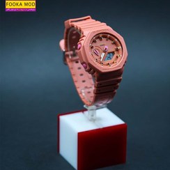 تصویر ساعت اسپرت زنانه کاسیو جی-شاک-صورتی G-Shock مدل GA-2100 