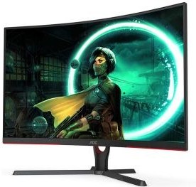 تصویر مانیتور خمیده گیمینگ 32 اینچ ای او سی مدل CQ32G3SE AOC CQ32G3SE 32 Inch VA Curved Gaming Monitor