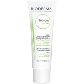 تصویر کرم مرطوب کننده سبیوم هیدرا پوست چرب بایودرما حجم 40 میل اورجینال Sebium Hydra moisturizer Cream Oily skin Bioderma 40 ML