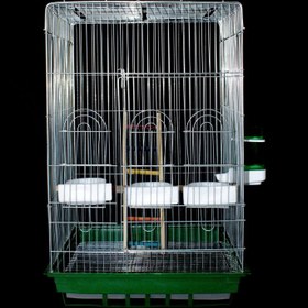 تصویر قفس پرنده - نقره ای 